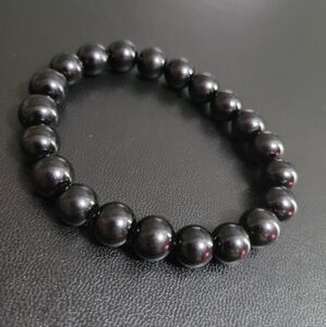 Black Buhdah Mens Stretch Bracelet